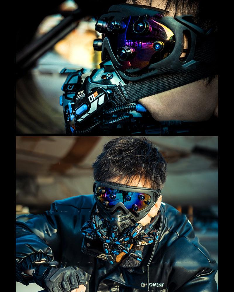 Cyberpunk LED Goggles & Mask -  comfortable fit cyberpunk mask - Futuristic LED Cyberpunk Goggles and Mask for a Unique Look - View 11