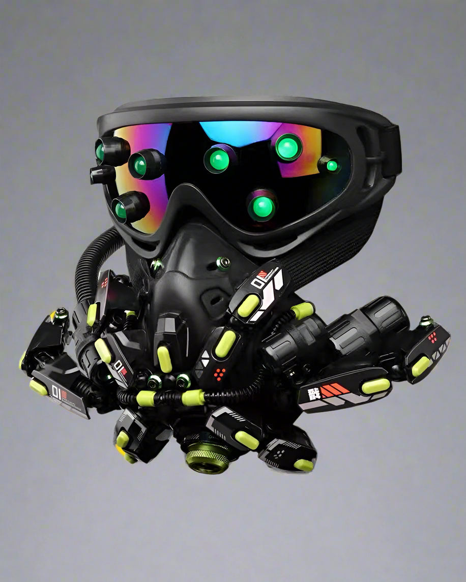 Cyberpunk LED Goggles & Mask - cyberpunk mask - Futuristic LED Cyberpunk Goggles and Mask for a Unique Look - Main view