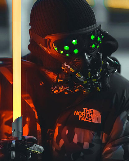 Cyberpunk LED Goggles & Mask - cyberpunk mask - Futuristic LED Cyberpunk Goggles and Mask for a Unique Look - View 8