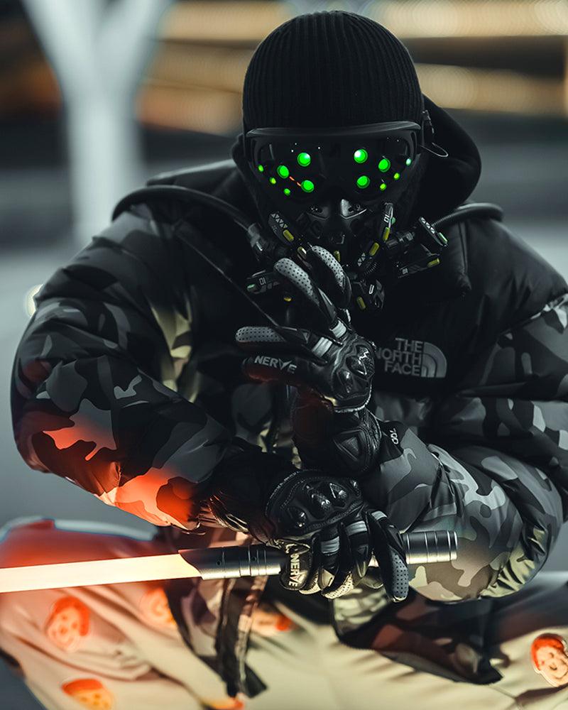 Cyberpunk LED Goggles & Mask -  led goggles - Futuristic LED Cyberpunk Goggles and Mask for a Unique Look - View 6
