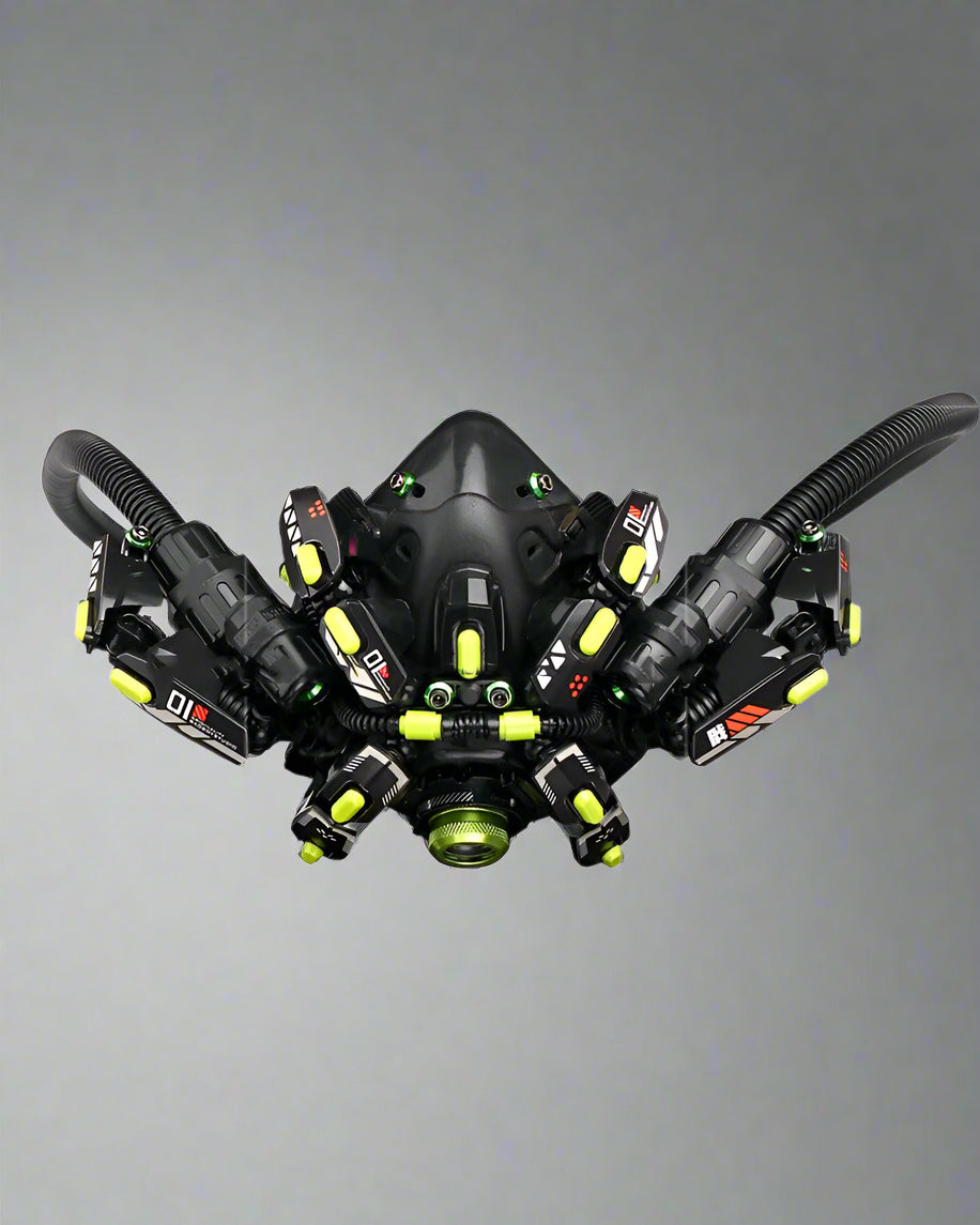 Cyberpunk LED Goggles & Mask - New Arrivals - Futuristic LED Cyberpunk Goggles and Mask for a Unique Look - View 3
