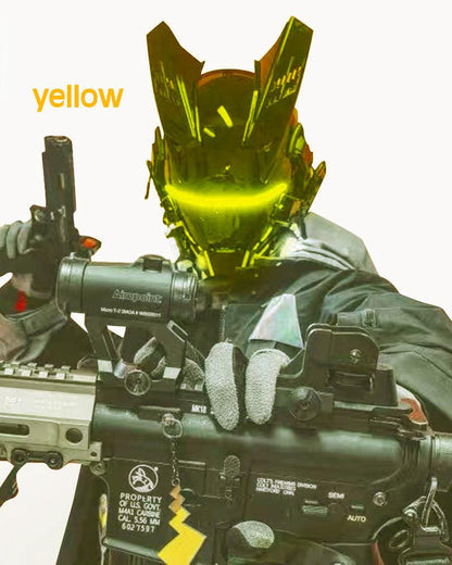 Cyberpunk LED Helmet Mask - cyberpunk helmet - Futuristic Cyberpunk LED Helmet Mask with Rechargeable Lights - View 17