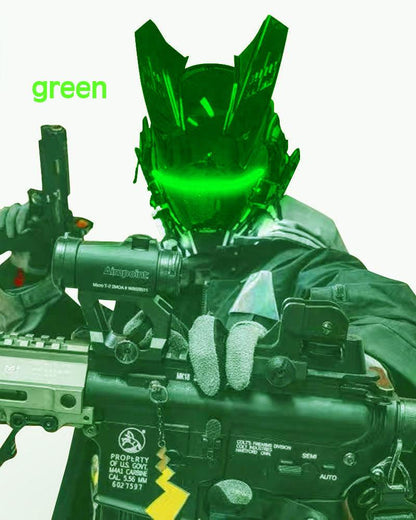 Cyberpunk LED Helmet Mask - rechargeable led mask - Futuristic Cyberpunk LED Helmet Mask with Rechargeable Lights - View 18