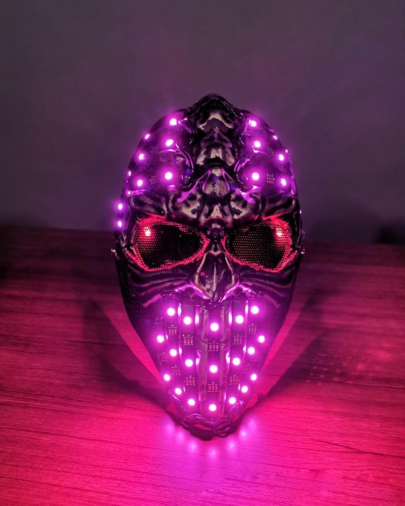 Cyberpunk LED Skull Helmet -  LED lighting helmet - Cyberpunk LED Skull Helmet for Techwear Style - View 10