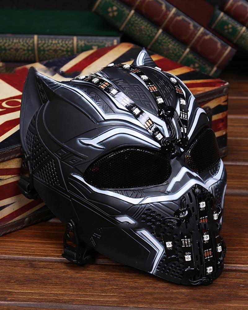 Cyberpunk LED Skull Helmet -  LED lighting helmet - Cyberpunk LED Skull Helmet for Techwear Style - View 3