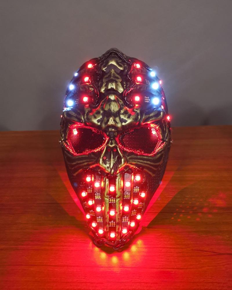Cyberpunk LED Skull Helmet -  led skull - Cyberpunk LED Skull Helmet for Techwear Style - View 4