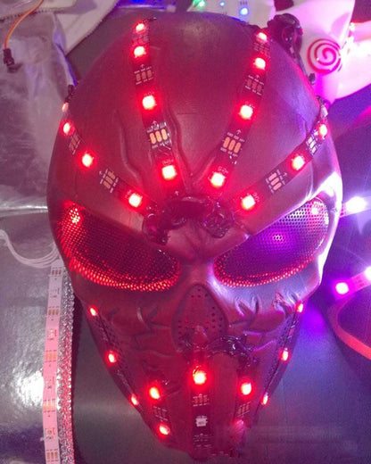 Cyberpunk LED Skull Helmet -  stylish protection - Cyberpunk LED Skull Helmet for Techwear Style - View 13