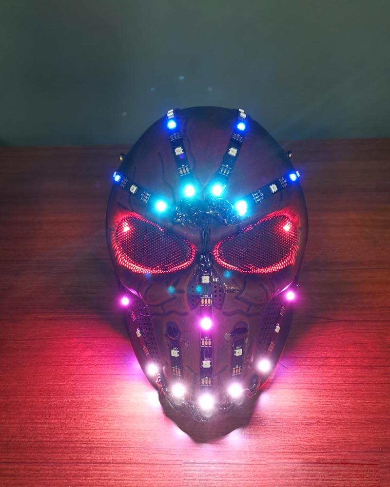 Cyberpunk LED Skull Helmet -  techwear mask - Cyberpunk LED Skull Helmet for Techwear Style - View 7