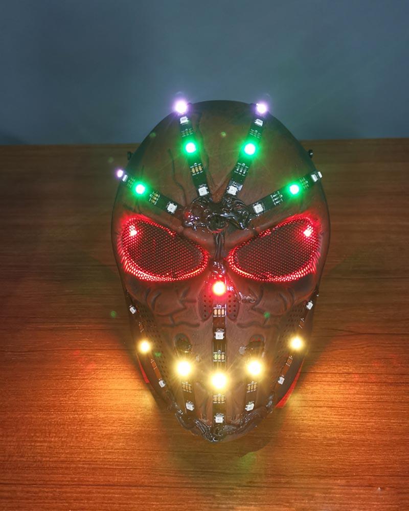 Cyberpunk LED Skull Helmet - techwear masks - Cyberpunk LED Skull Helmet for Techwear Style - View 9
