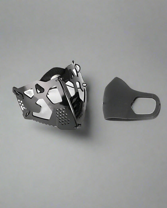 Cyberpunk Mechanical Face Covering - cyberpunk - Cyberpunk Mechanical Face Covering in Gray - Main view