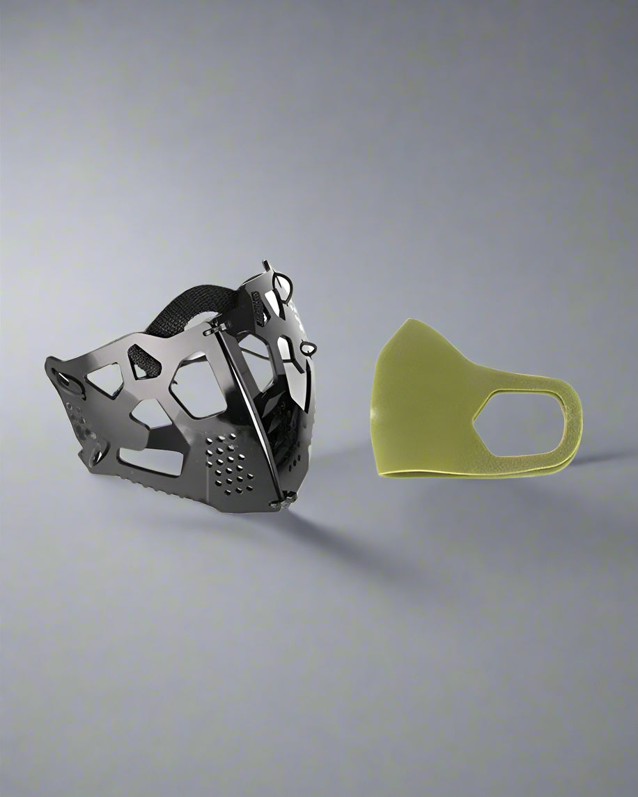 Cyberpunk Mechanical Face Covering -  face covering - Cyberpunk Mechanical Face Covering in Gray - View 3