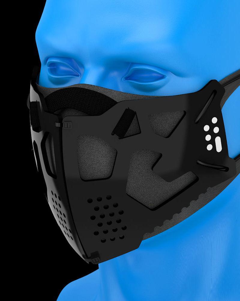 Cyberpunk Mechanical Face Covering -  spandex - Cyberpunk Mechanical Face Covering in Gray - View 5