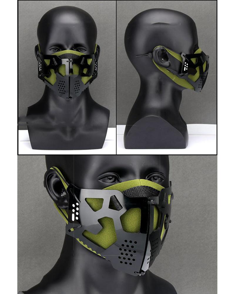 Cyberpunk Mechanical Face Covering -  urban accessory - Cyberpunk Mechanical Face Covering in Gray - View 7