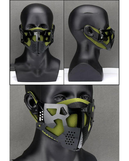 Cyberpunk Mechanical Face Covering -  urban accessory - Cyberpunk Mechanical Face Covering in Gray - View 7