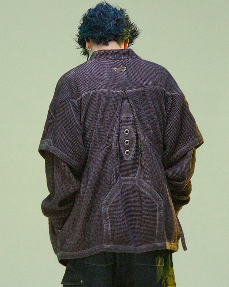 Cyberpunk Ninja Kimono Jacket - futuristic techwear - Cyberpunk Ninja Kimono Jacket for Futuristic Style - View 3