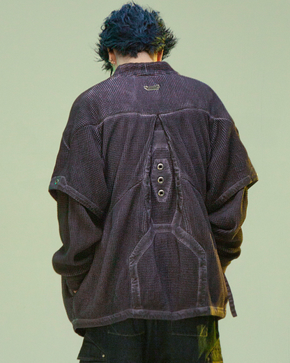 Cyberpunk Ninja Kimono Jacket - futuristic techwear - Cyberpunk Ninja Kimono Jacket for Futuristic Style - View 3