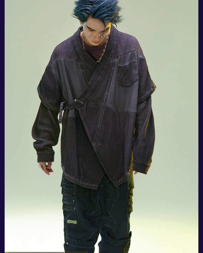 Cyberpunk Ninja Kimono Jacket -  techwear - Cyberpunk Ninja Kimono Jacket for Futuristic Style - View 10