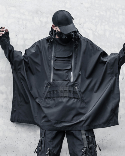 Cyberpunk Ninja Waterproof Cape -  cyberpunk jacket - Cyberpunk Ninja Waterproof Cape for Techwear Enthusiasts - View 3