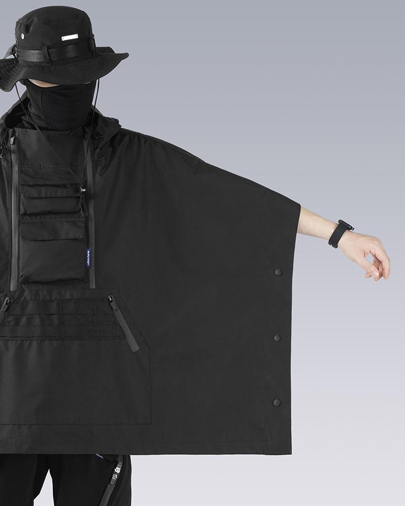 Cyberpunk Ninja Waterproof Cape -  techwear - Cyberpunk Ninja Waterproof Cape for Techwear Enthusiasts - View 7