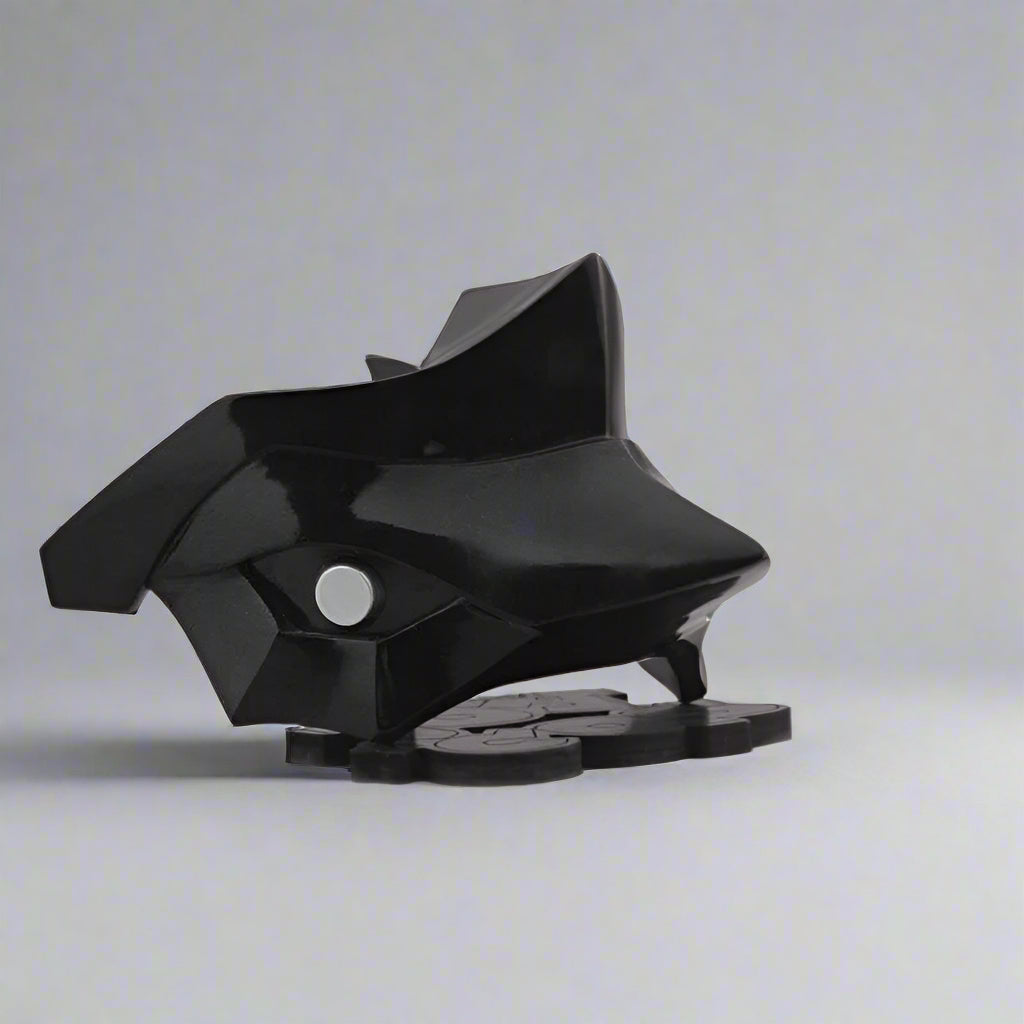 Cyberpunk Oni Half Face Mask -  cosplay mask - Cyberpunk Oni Half Face Mask for Unique Style - View 4