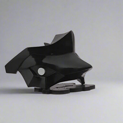 Cyberpunk Oni Half Face Mask -  cosplay mask - Cyberpunk Oni Half Face Mask for Unique Style - View 4