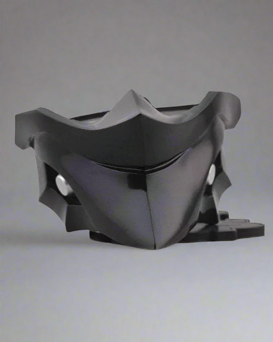 Cyberpunk Oni Half Face Mask - minimalist design mask - Cyberpunk Oni Half Face Mask for Unique Style - Main view