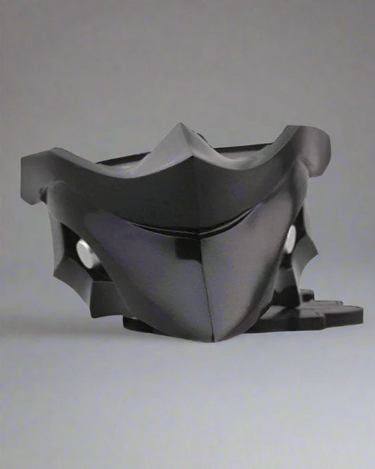 Cyberpunk Oni Half Face Mask - minimalist design mask - Cyberpunk Oni Half Face Mask for Unique Style - Main view