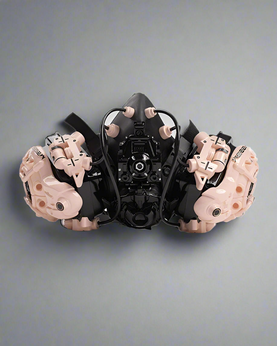 Cyberpunk Pink Headband & Mask -  comfortable fit mask - Cyberpunk Pink Headband and Mask for Unique Style - View 3