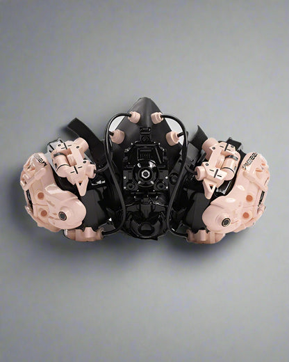 Cyberpunk Pink Headband & Mask -  comfortable fit mask - Cyberpunk Pink Headband and Mask for Unique Style - View 3