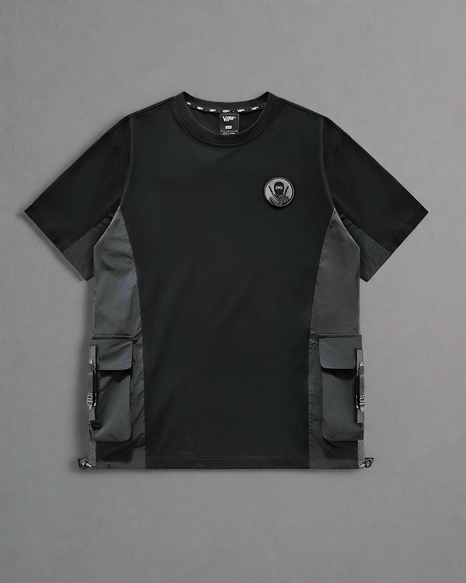 Cyberpunk Samurai Emblem Tee - cyberpunk - Stylish Cyberpunk Samurai Emblem T-Shirt for Everyday Wear - Main view