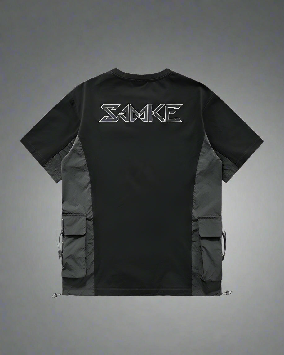 Cyberpunk Samurai Emblem Tee - samurai badge t-shirt - Stylish Cyberpunk Samurai Emblem T-Shirt for Everyday Wear - View 2