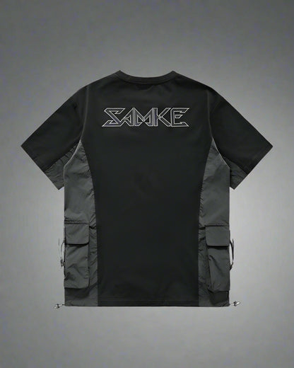 Cyberpunk Samurai Emblem Tee - samurai badge t-shirt - Stylish Cyberpunk Samurai Emblem T-Shirt for Everyday Wear - View 2