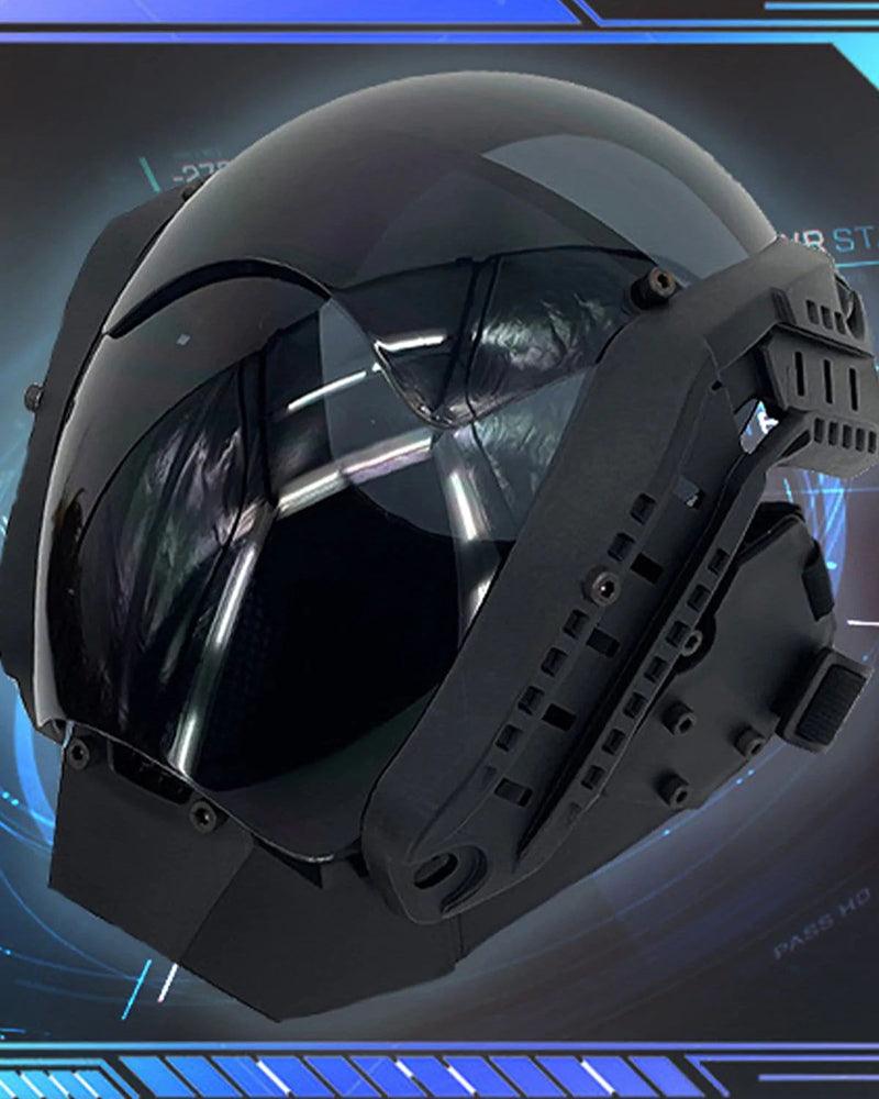 Cyberpunk Sci-Fi Helmet Mask -  cyberpunk mask - Cyberpunk Sci-Fi Helmet Mask for Futuristic Looks - View 4