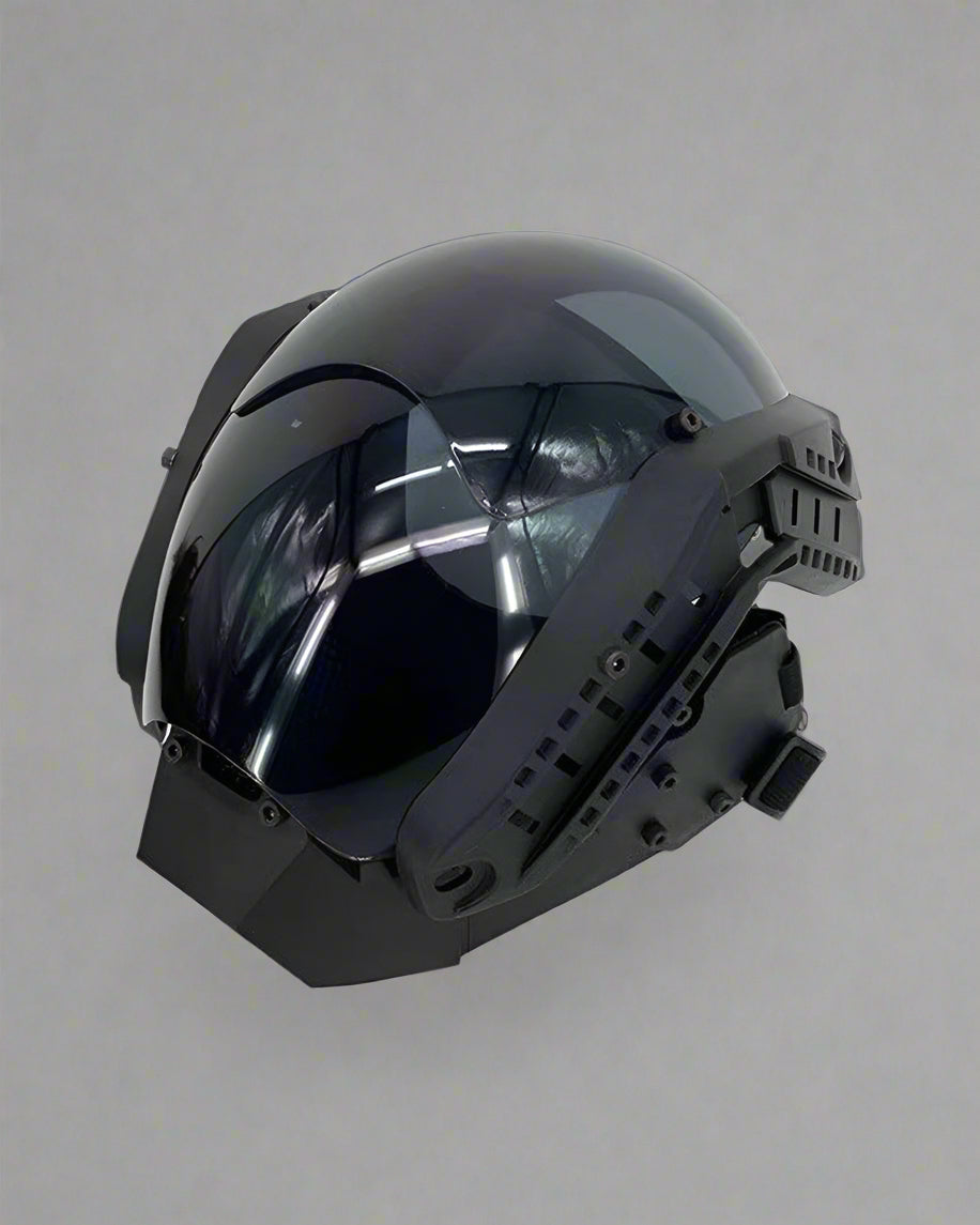 Cyberpunk Sci-Fi Helmet Mask -  futuristic fashion - Cyberpunk Sci-Fi Helmet Mask for Futuristic Looks - View 5