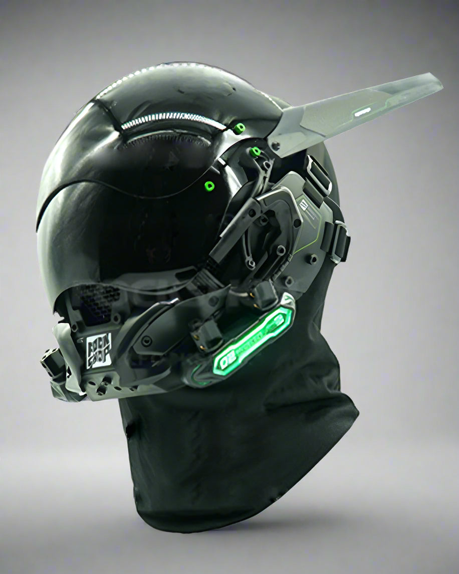 Cyberpunk Sci-Fi Winged Helmet - high-quality materials - Cyberpunk Sci-Fi Winged Helmet for Futuristic Style - View 2