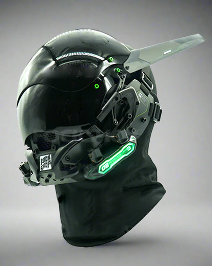 Cyberpunk Sci-Fi Winged Helmet - high-quality materials - Cyberpunk Sci-Fi Winged Helmet for Futuristic Style - View 2