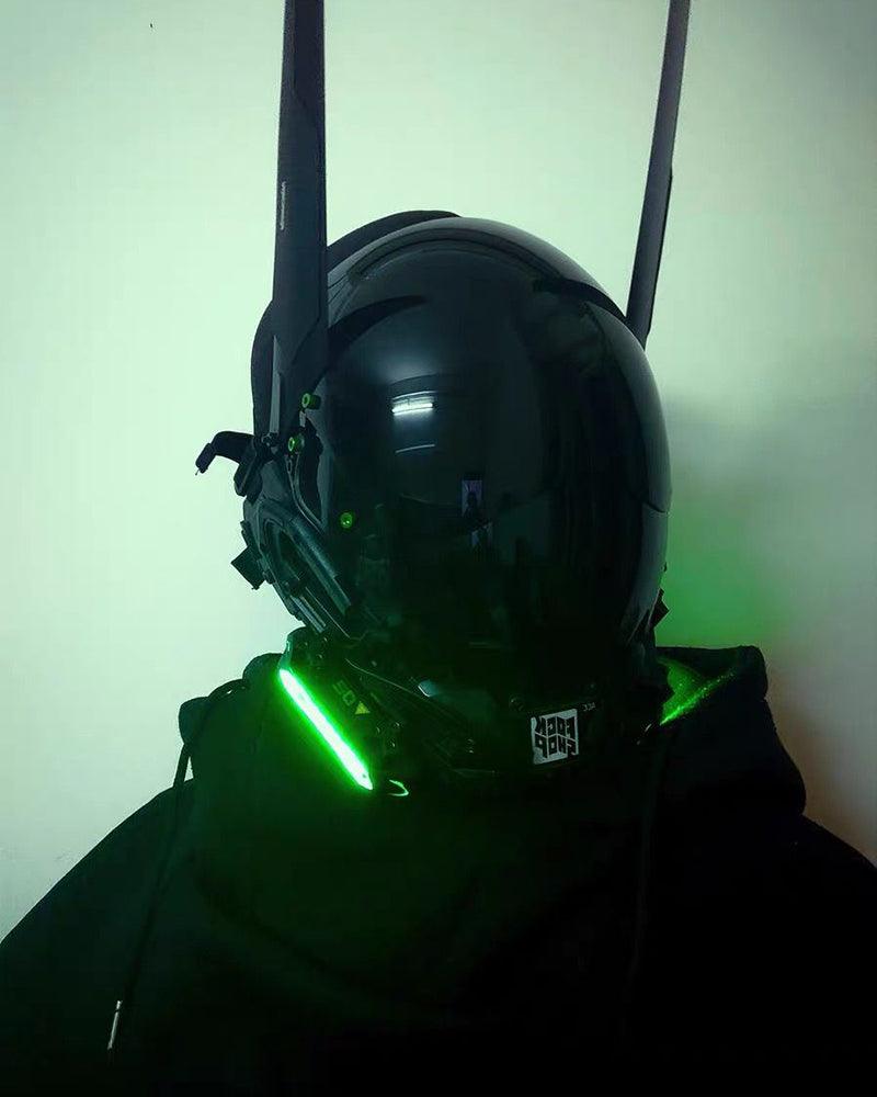 Cyberpunk Sci-Fi Winged Helmet -  winged helmet - Cyberpunk Sci-Fi Winged Helmet for Futuristic Style - View 6