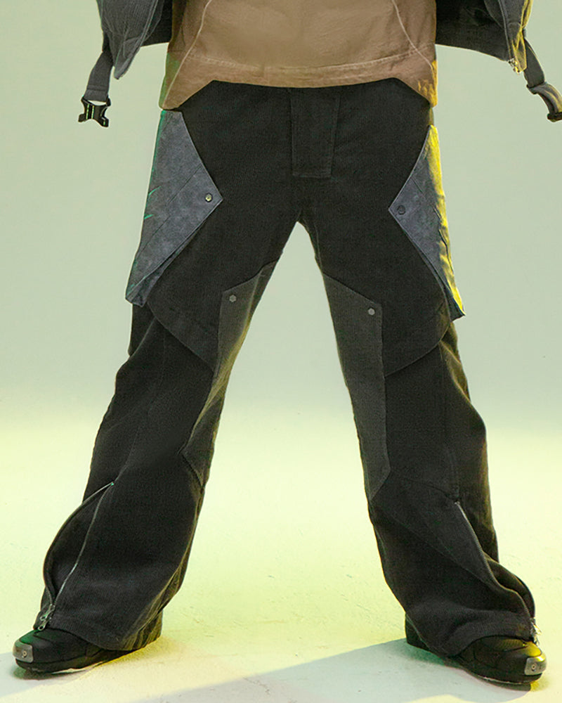 Cyberpunk Shadow Patrol Corduroy Pants - comfortable cotton pants - Cyberpunk Shadow Patrol Corduroy Pants for Men - Main view