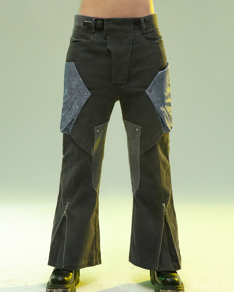 Cyberpunk Shadow Patrol Corduroy Pants -  everyday wear pants - Cyberpunk Shadow Patrol Corduroy Pants for Men - View 4