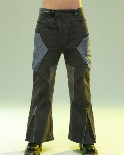 Cyberpunk Shadow Patrol Corduroy Pants -  everyday wear pants - Cyberpunk Shadow Patrol Corduroy Pants for Men - View 4