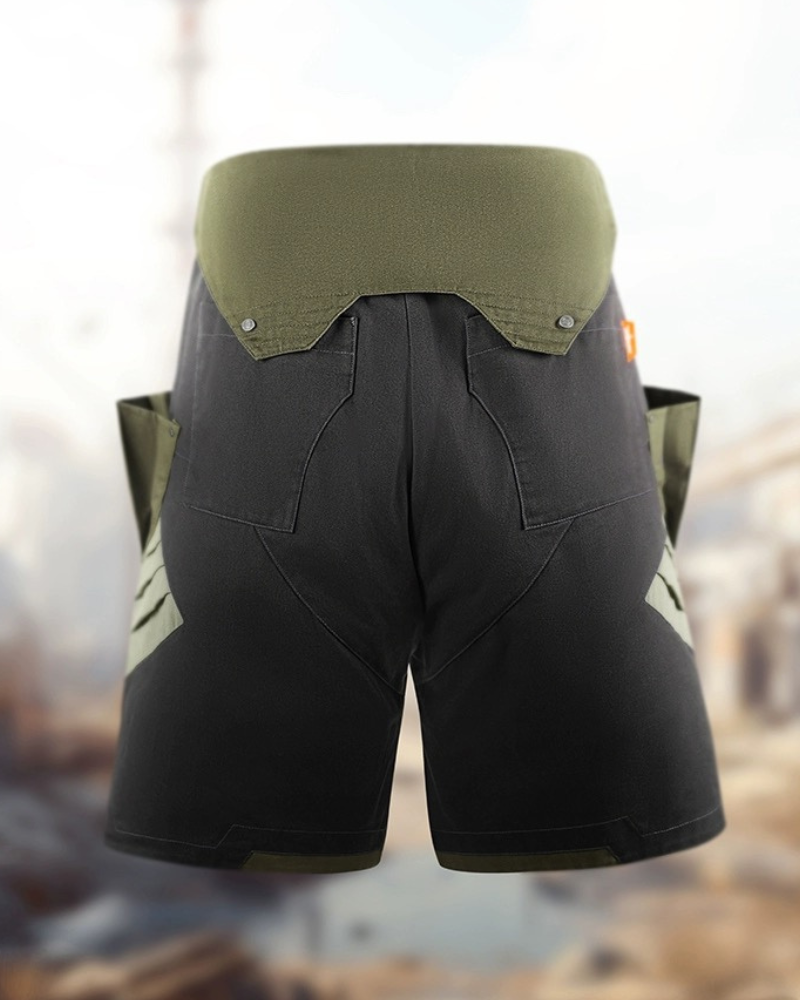 Cyberpunk Washed Denim Cargo Shorts - comfortable cargo shorts - Cyberpunk Washed Denim Cargo Shorts for Summer Style - View 12