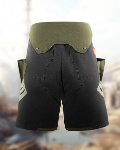 Cyberpunk Washed Denim Cargo Shorts - comfortable cargo shorts - Cyberpunk Washed Denim Cargo Shorts for Summer Style - View 12
