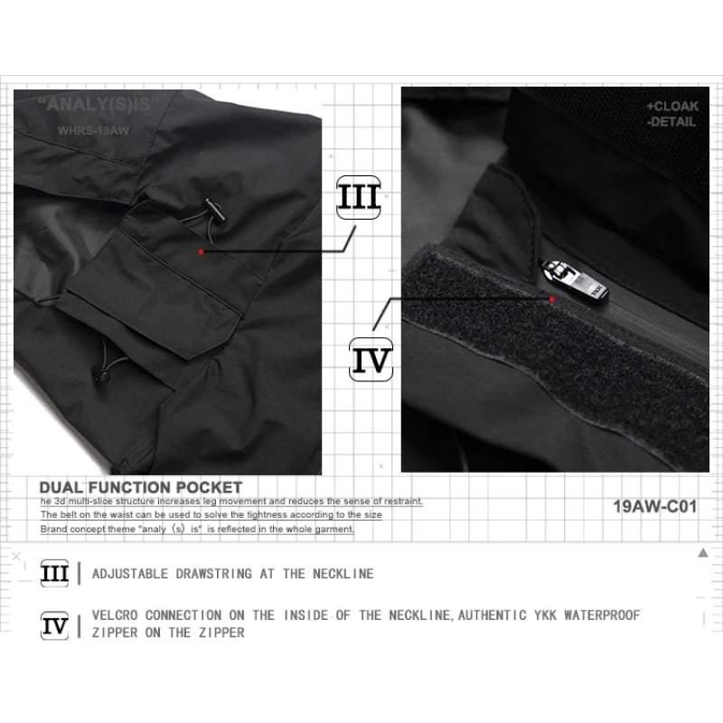 Cyberpunk Waterproof Samurai Cloak -  waterproof cloak - Waterproof Samurai Cloak for Urban Adventures - View 7