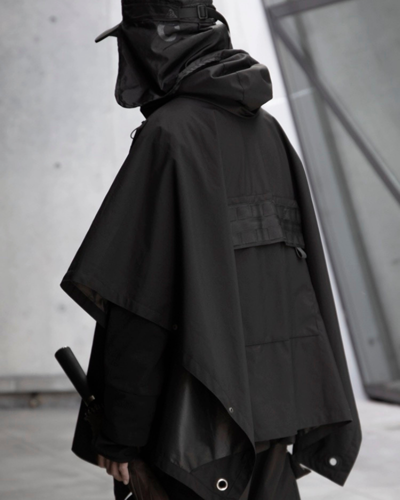 Cyberpunk Waterproof Samurai Cloak -  samurai - Waterproof Samurai Cloak for Urban Adventures - View 3