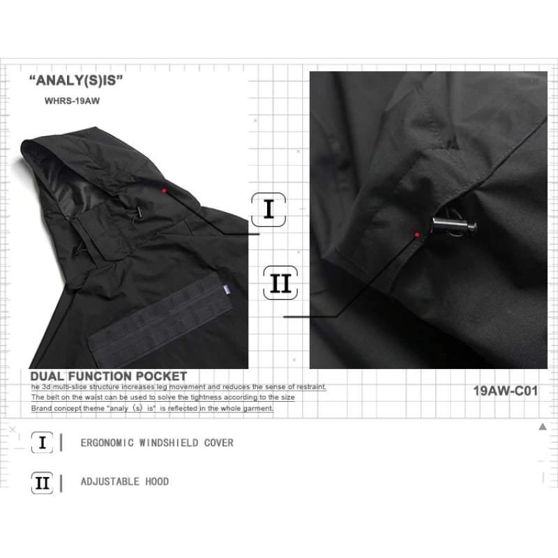 Cyberpunk Waterproof Samurai Cloak -  urban fashion - Waterproof Samurai Cloak for Urban Adventures - View 6