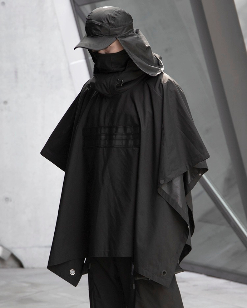 Cyberpunk Waterproof Samurai Cloak - techwear jacket - Waterproof Samurai Cloak for Urban Adventures - View 2