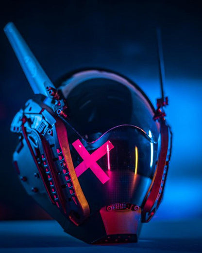 Cyberpunk Winged Helmet Mask -  balaclava included - Cyberpunk Winged Helmet Mask with Balaclava - View 3