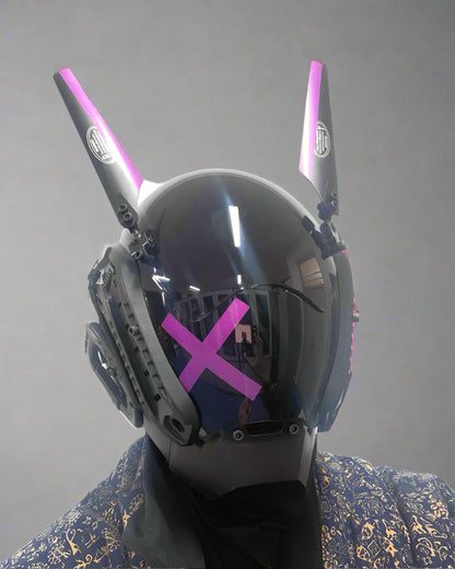 Cyberpunk Winged Helmet Mask - cyberpunk helmet - Cyberpunk Winged Helmet Mask with Balaclava - View 9