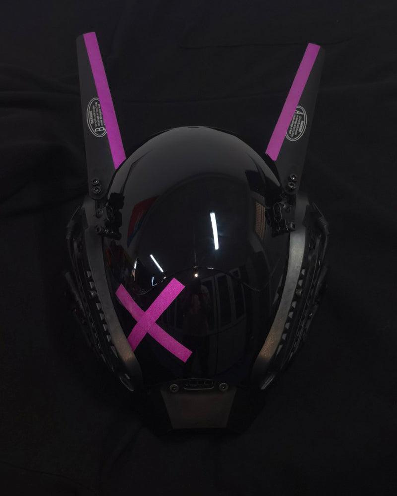 Cyberpunk Winged Helmet Mask -  high-quality materials - Cyberpunk Winged Helmet Mask with Balaclava - View 5