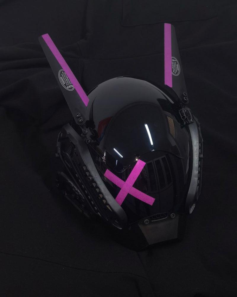 Cyberpunk Winged Helmet Mask -  sci-fi mask - Cyberpunk Winged Helmet Mask with Balaclava - View 6